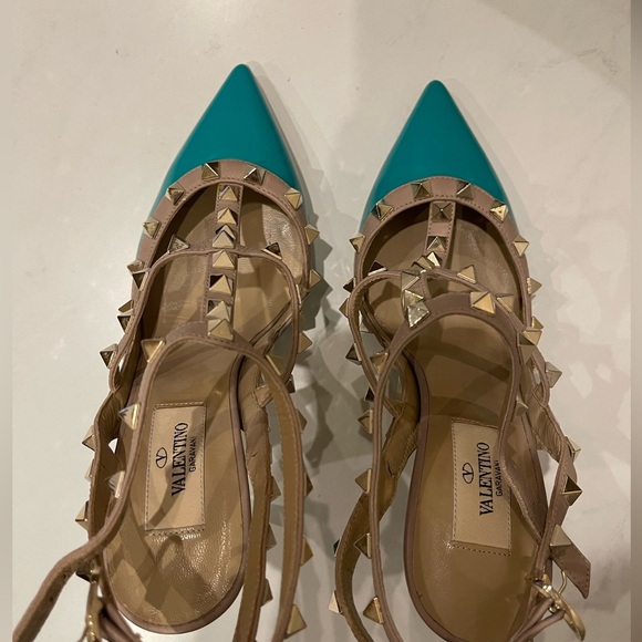 Valentino Garavani Rockstud 100mm Slingback High-Heel Pumps Size 36 - Picture 2 of 5